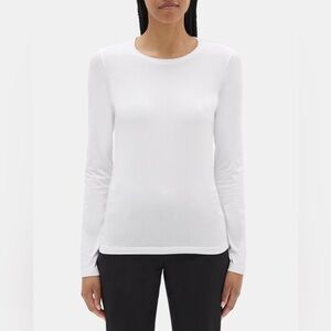 Theory Long Sleeve Tee in Stretch Cotton